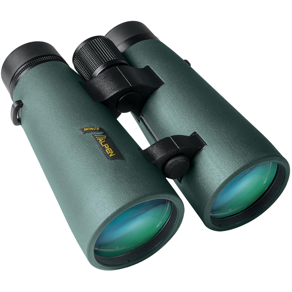 Alpen Wings Binoculars 8X56 Wide Angle, Open Bridge, BAK4 Glass, Green