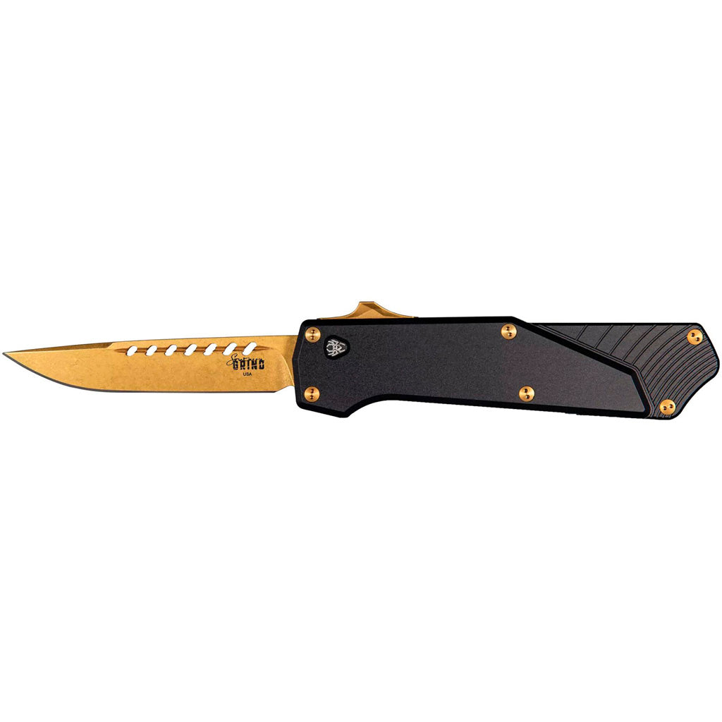 Southern Grind Arachnid OTF Knife 3.2 in Drop Point Bronze w/Black