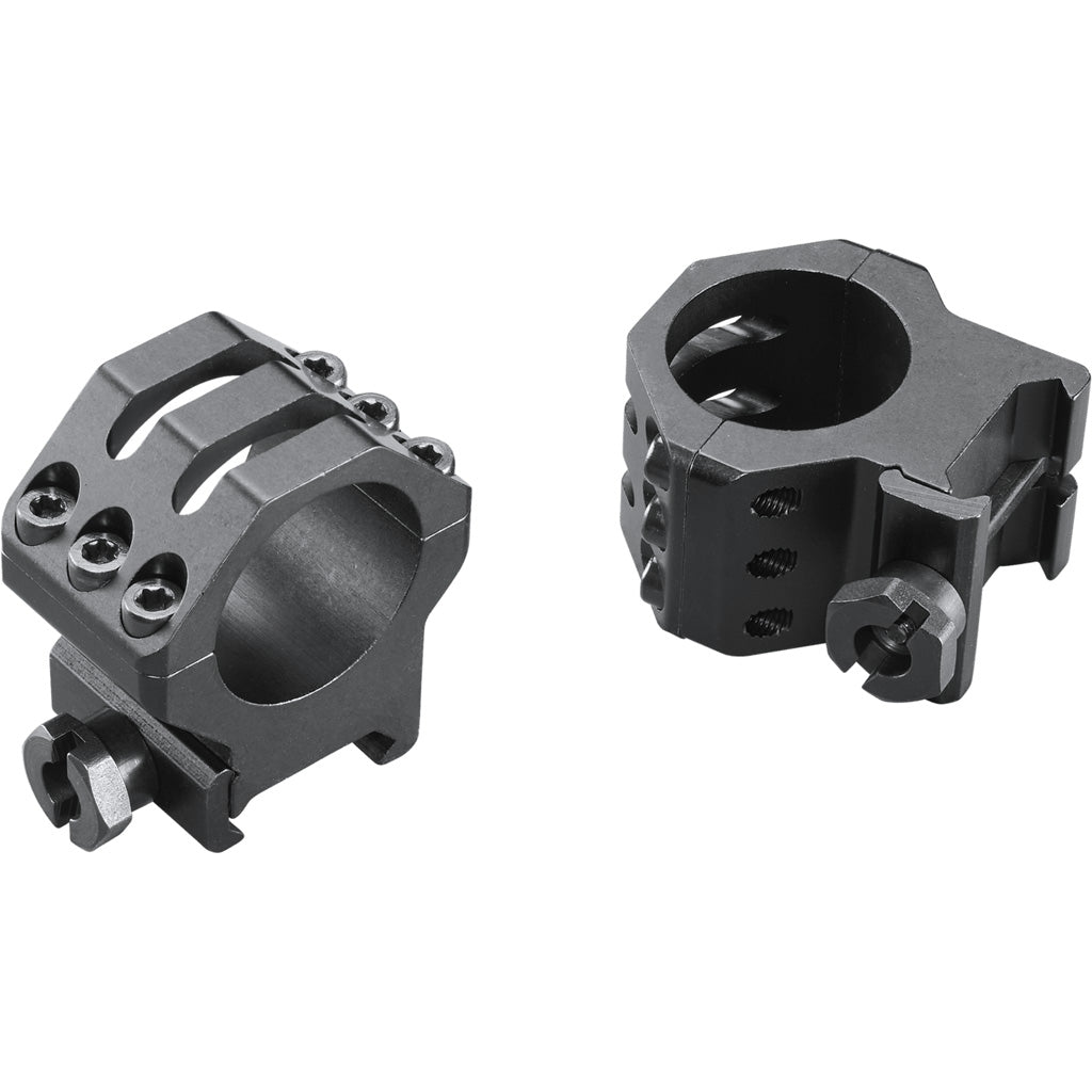 Weaver Classic 6Hole Skeleton Rings Matte Black 1"" High Clamshell Pack