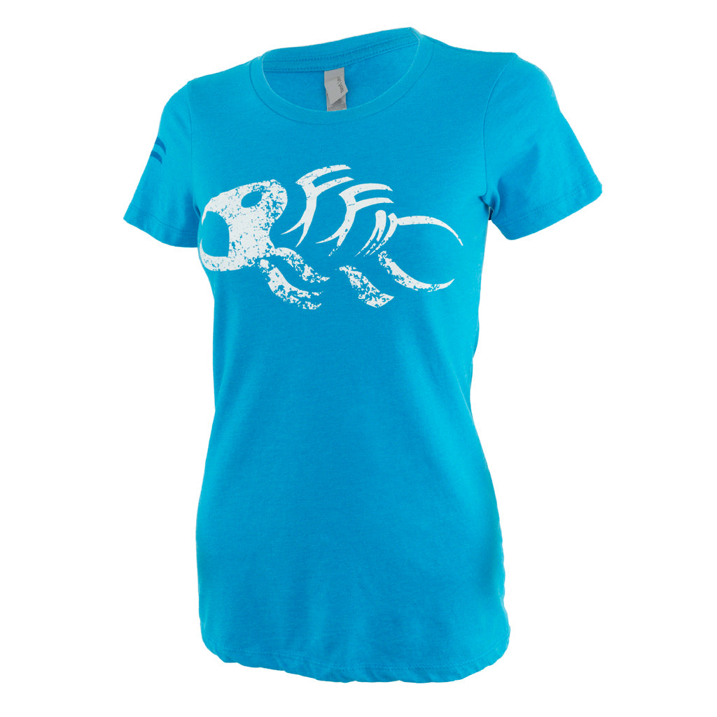 Fin-Finder Women's Gaff Tee Blue Small