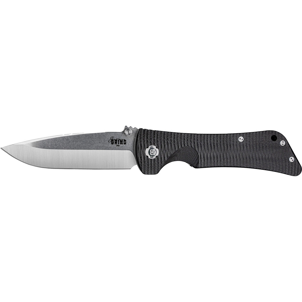 Southern Grind Bad Monkey Folding Knife 4 in. Drop Point Satin w/Black G10 Handle