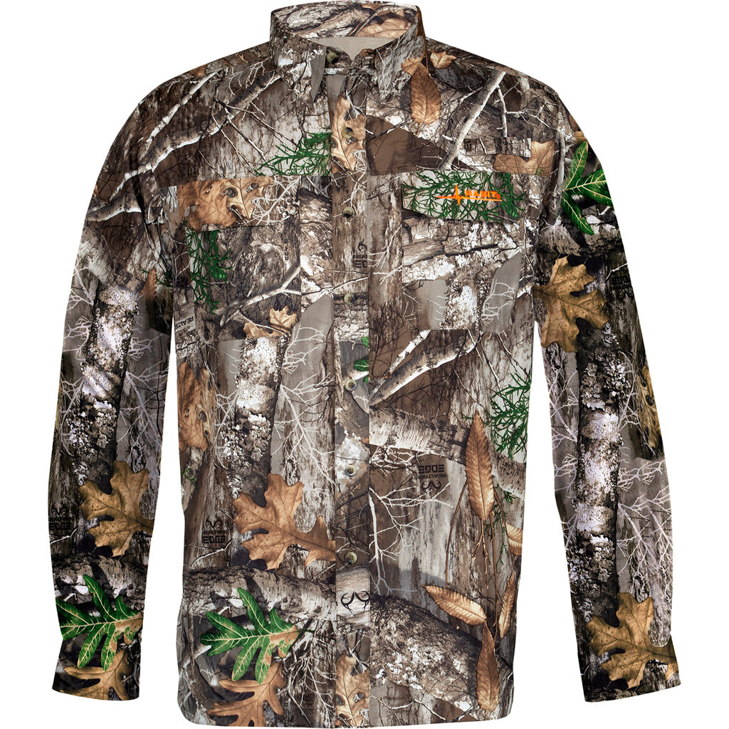 Habit Hatcher Pass Camo Guide Long Sleeve Shirt Realtree Edge Large