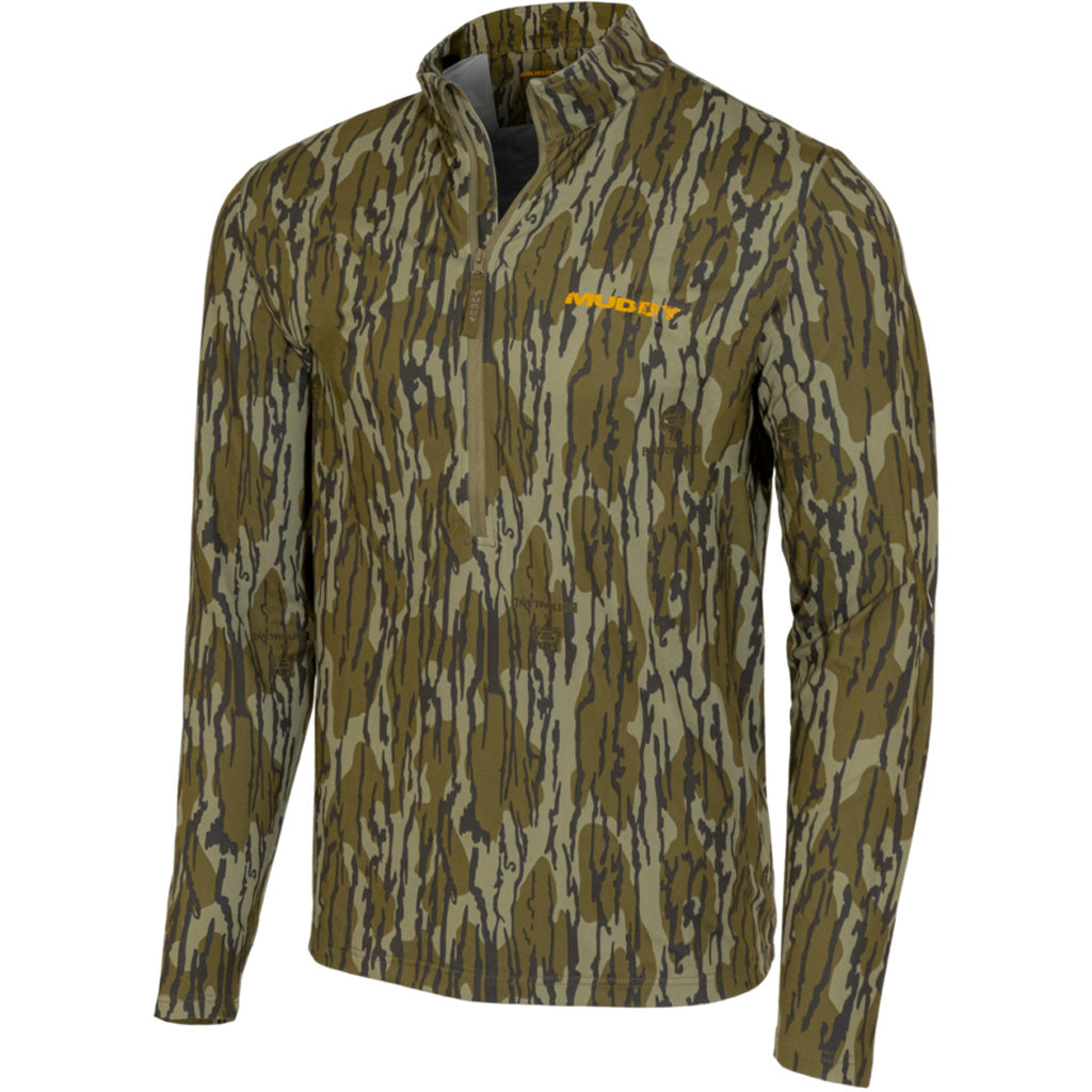 Muddy TRX Lightweight Quarter Zip Mossy Oak Bottomland Large