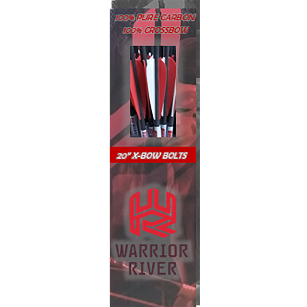 Warrior River Carbon Crossbow Bolt 20 in. Half Moon 6 pk.