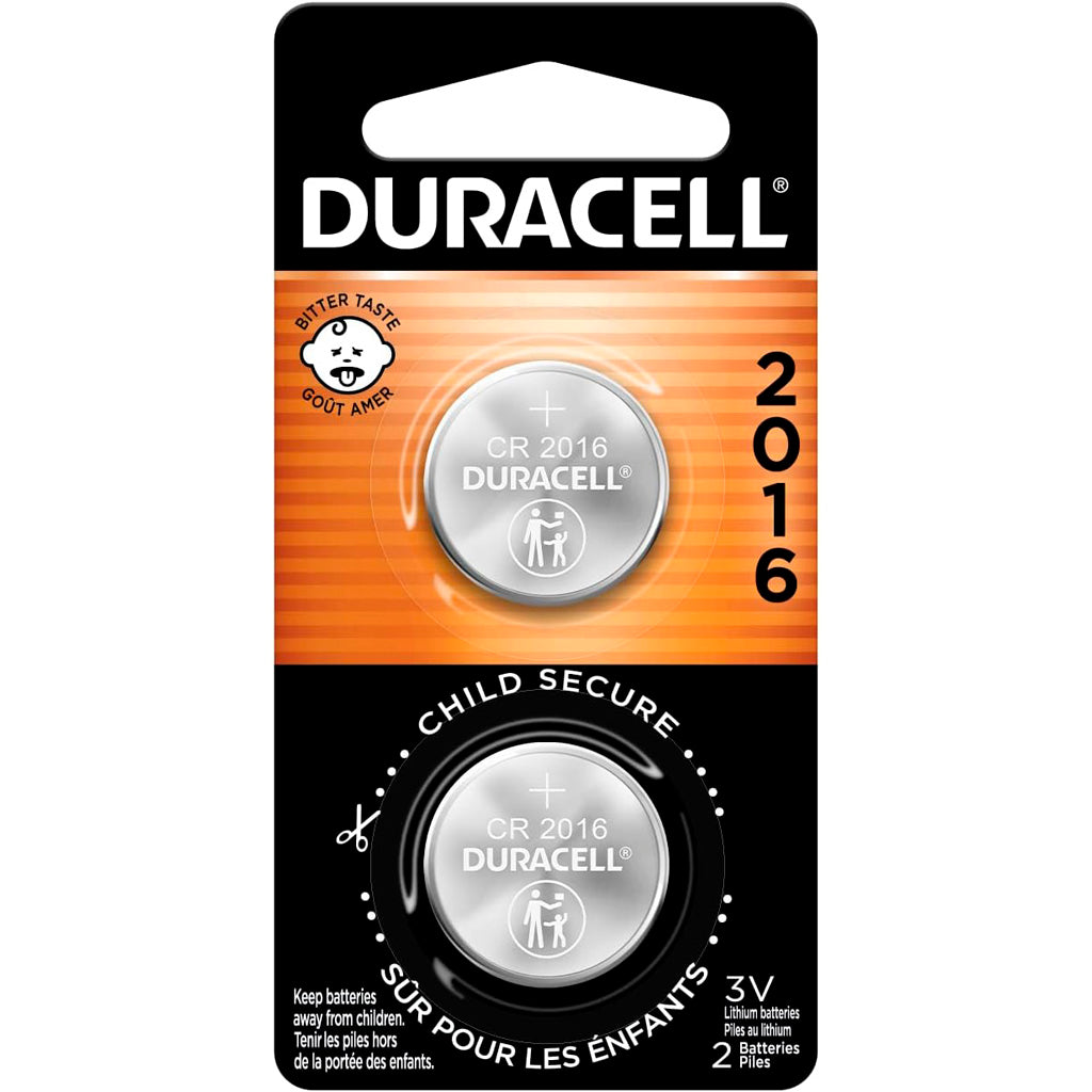 Duracell Lithium Coin Battery 2016 2 pk.
