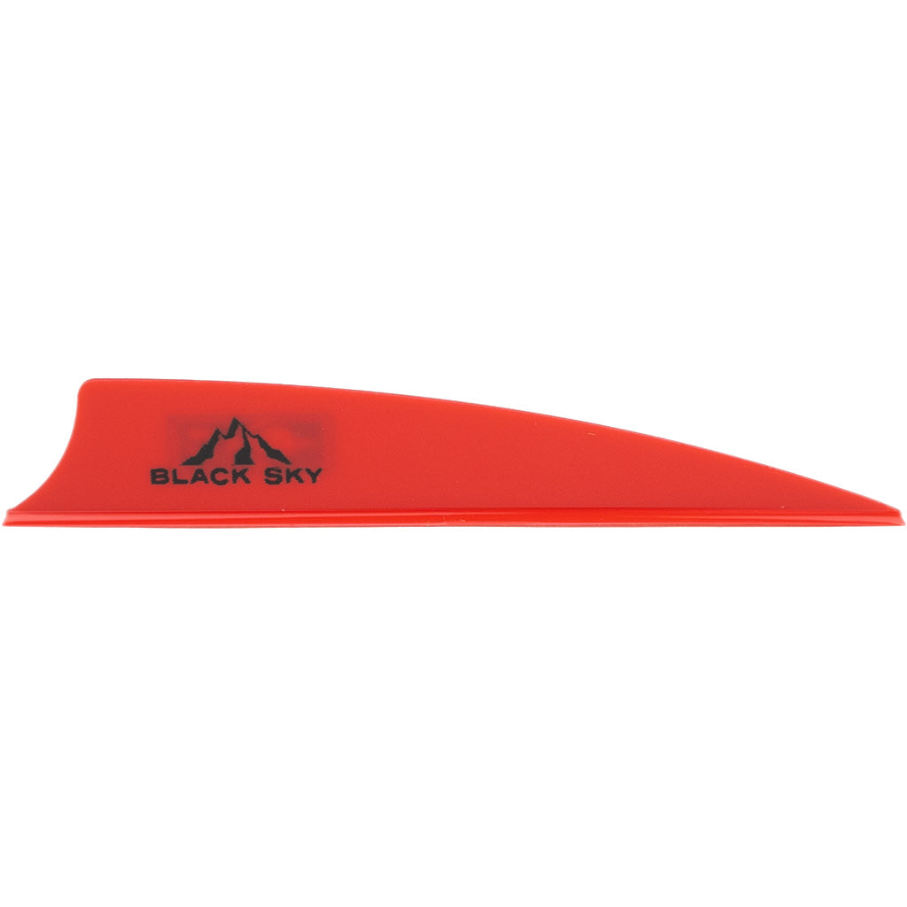 Bohning Black Sky Vane 3 in. Shield Cut Red 36 pk.