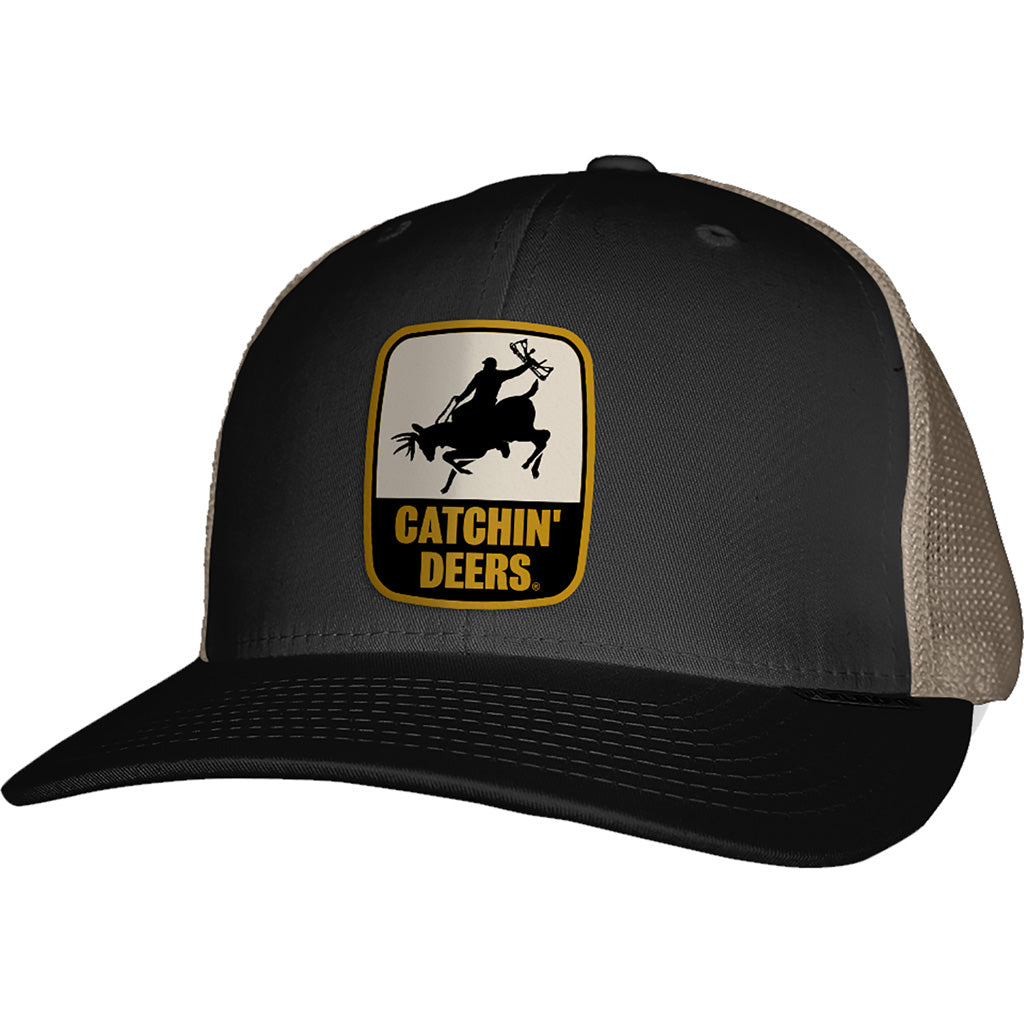 Catchin Deers Giddy Up Meshback Hat Black/Tan OSFM
