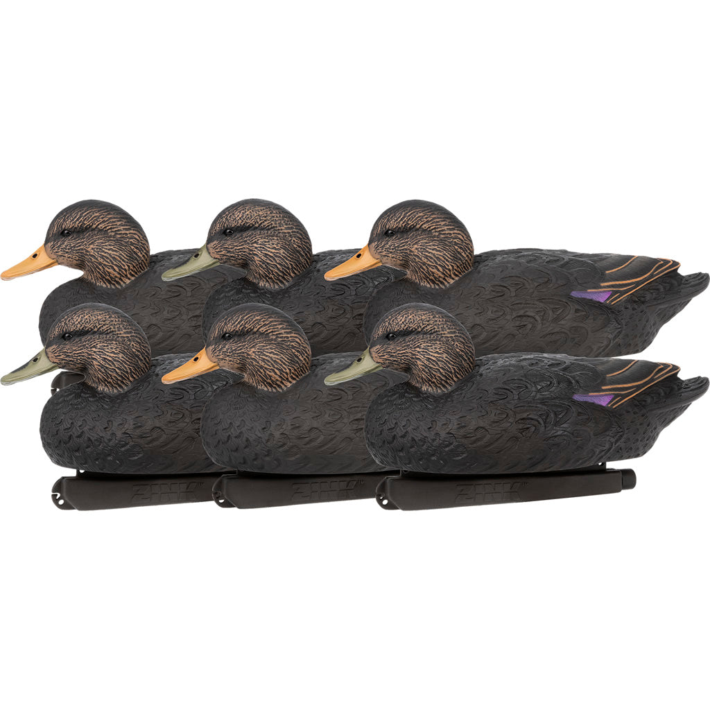 Zink Floater Duck Decoys Black Ducks 6 pk.