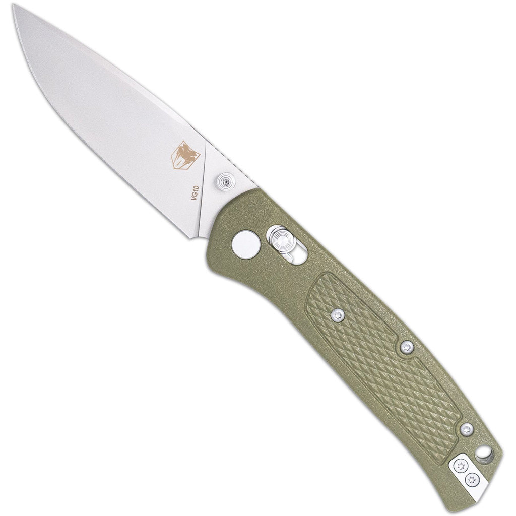 CobraTec EDC Scout Grivory Bar Lock Knife Folding Blade OD Green