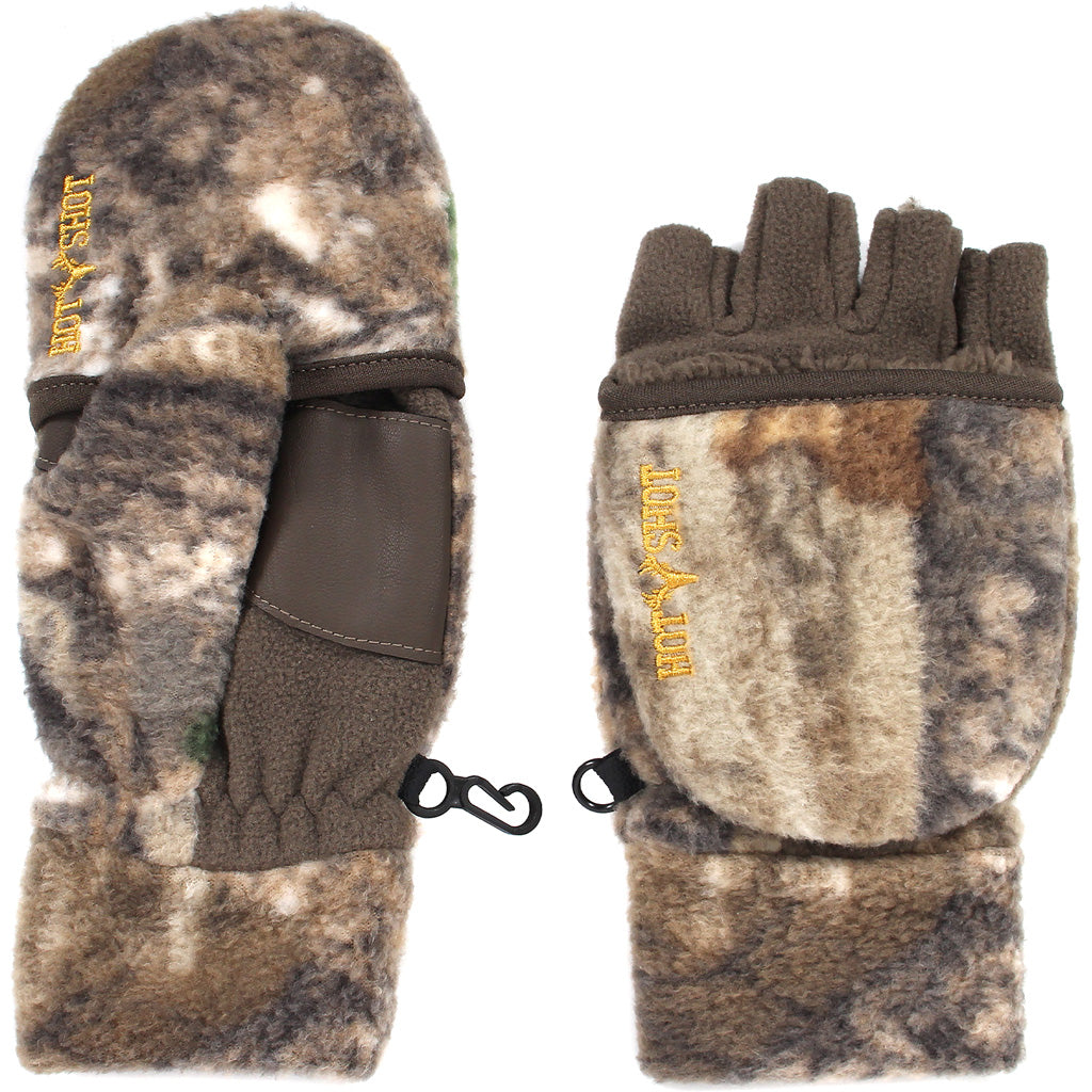 Hot Shot Youth Bulls-eye Pop-top Mitten S/M Realtree APX