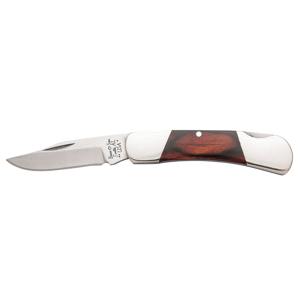 Bear and Son Executive Lockback Upswept Rosewood 3 in.