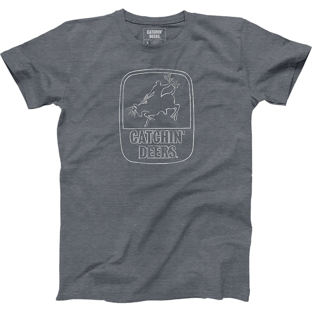 Catchin Deers Giddy Up Sketch Tee Titanium Medium