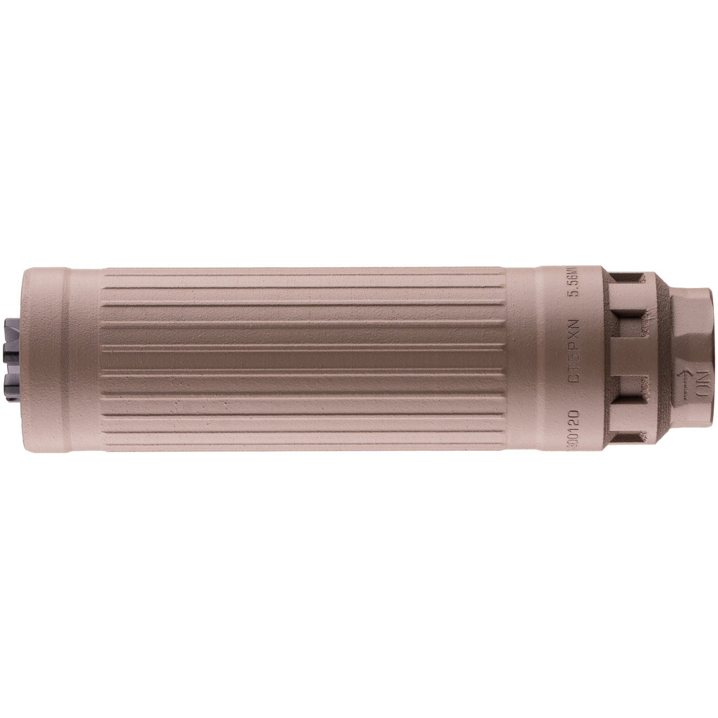 Dead Air Defense CT5P Patrol Suppressor 6mm/5.56 w/Xeno FDE & DA129GOV 1/2x28 Xeno 3 Prong