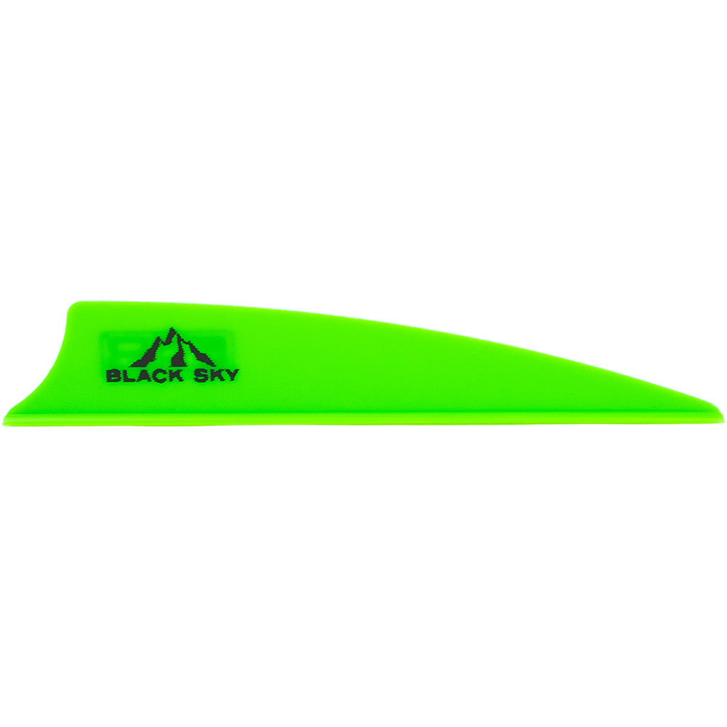 Bohning Black Sky Vane 3 in. Shield Cut Neon Green 100 pk.