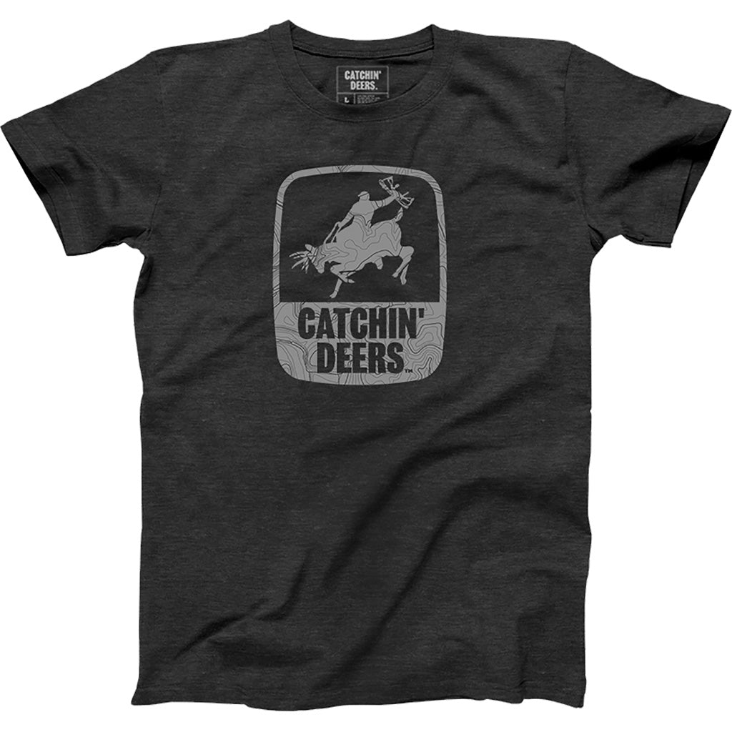 Catchin Deers Giddy Up Topo Tee Charcoal Small