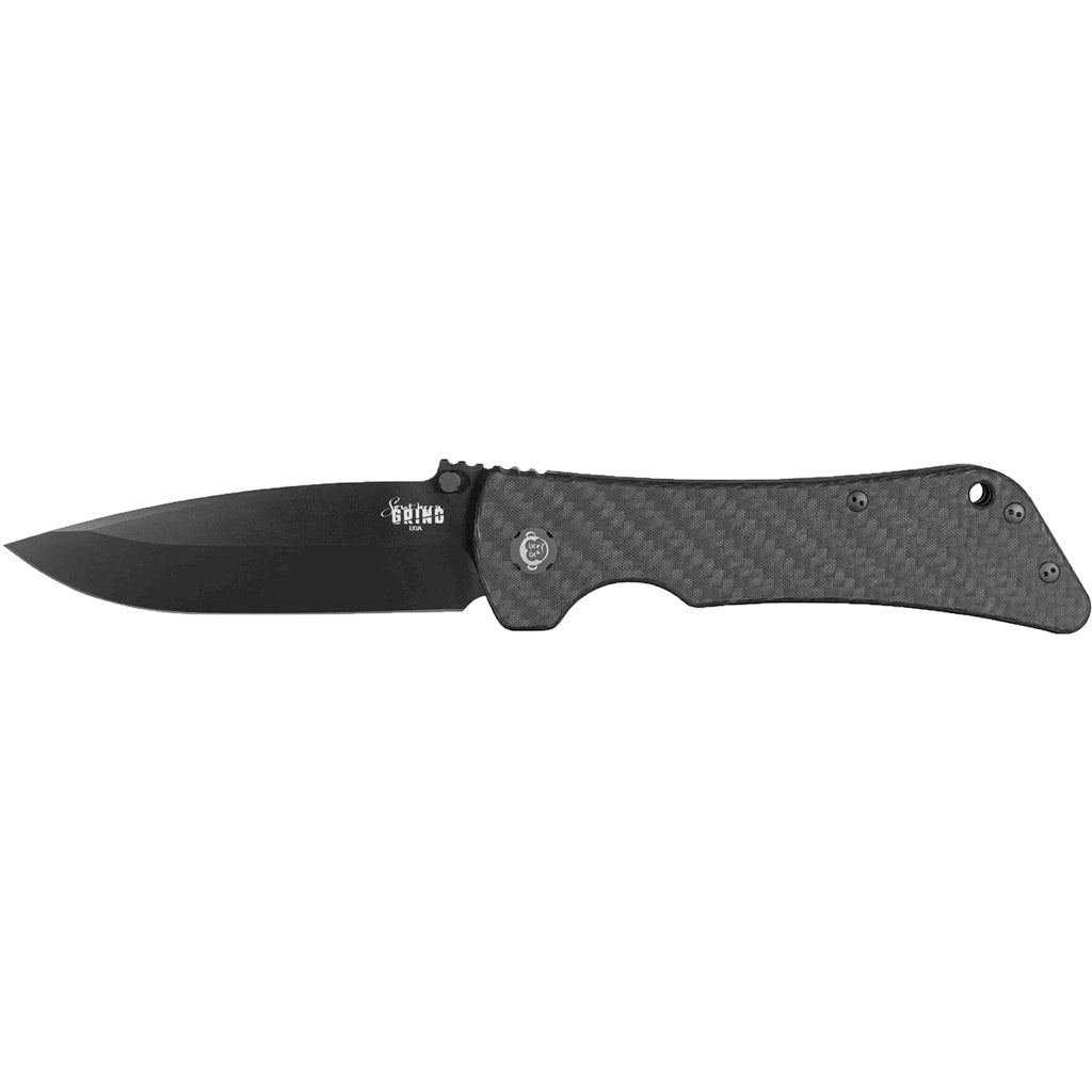 Southern Grind Bad Monkey Folding Knife 4in Emerson Drop Point Satin w/Carbon Fiber Handle