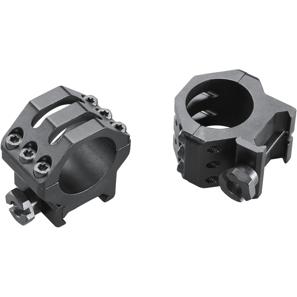 Weaver Classic 6Hole Skeleton Rings Matte Black 1"" Medium Clamshell Pack