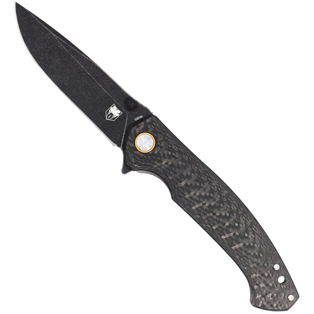 CobraTec Aventus Carbon/Titanium S35VN Knife Folding Blade Carbon Fiber