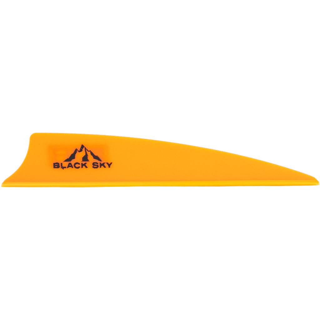 Bohning Black Sky Vane 3 in. Shield Cut Neon Orange 100 pk.