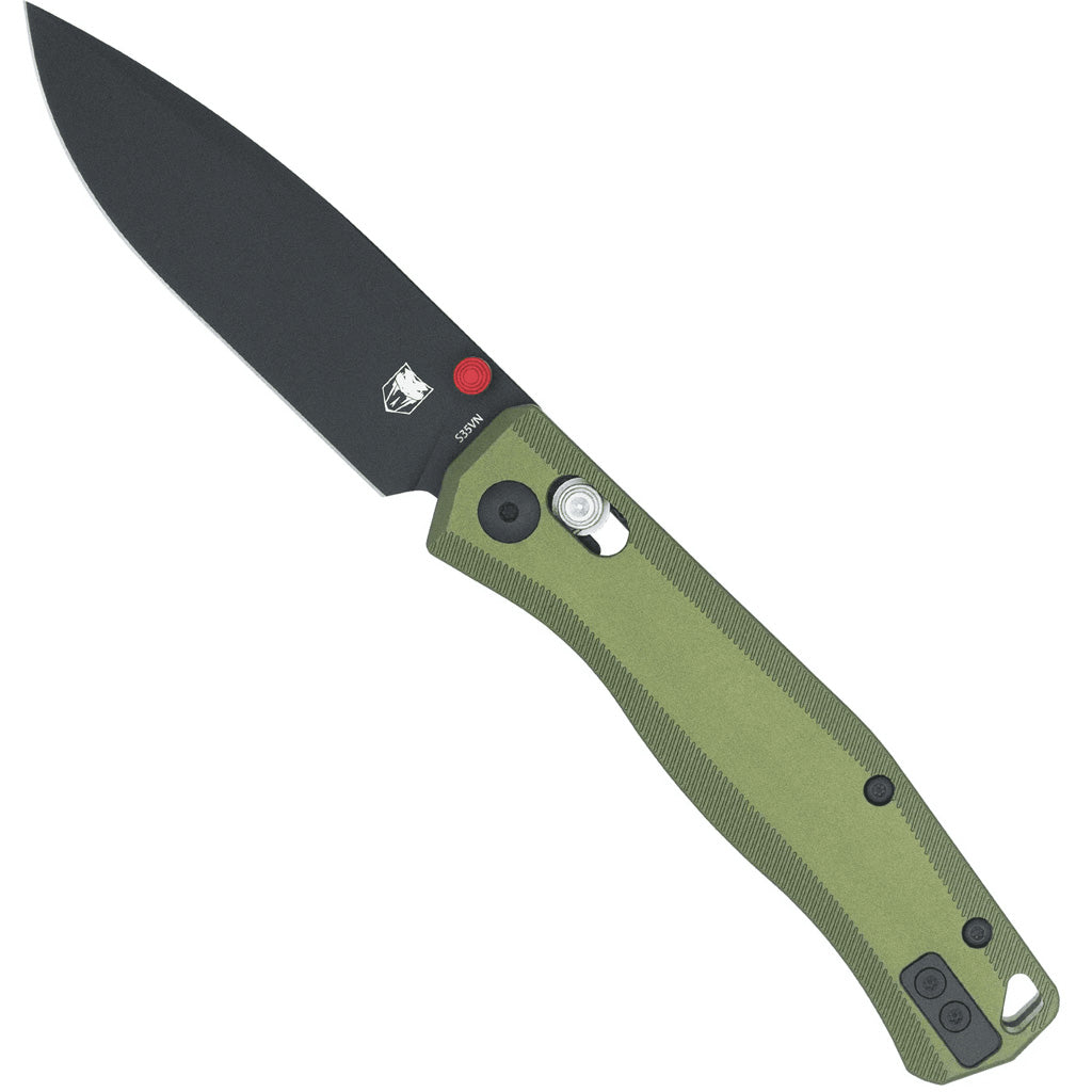 CobraTec Regent S35VN Knife Folding Blade OD Green