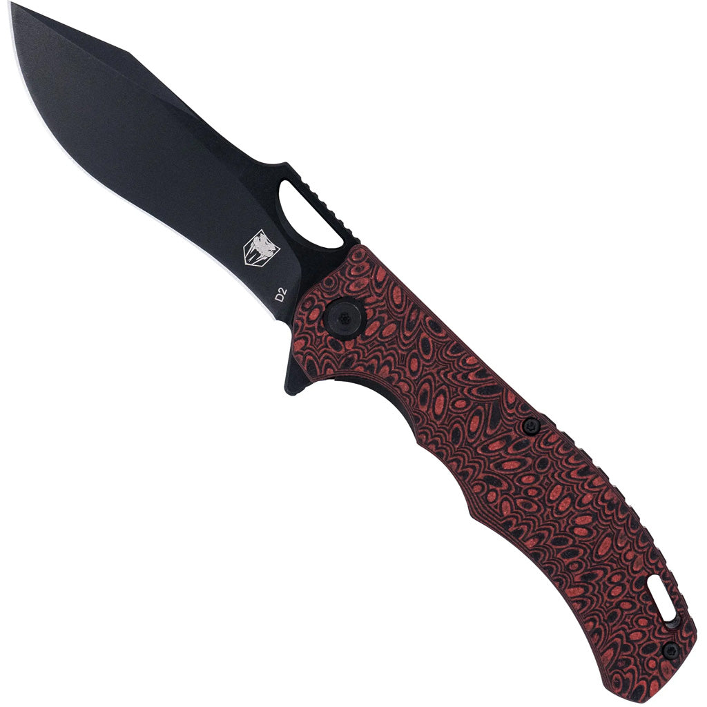 CobraTec Nighthawk Knife Folding Blade Red/Black