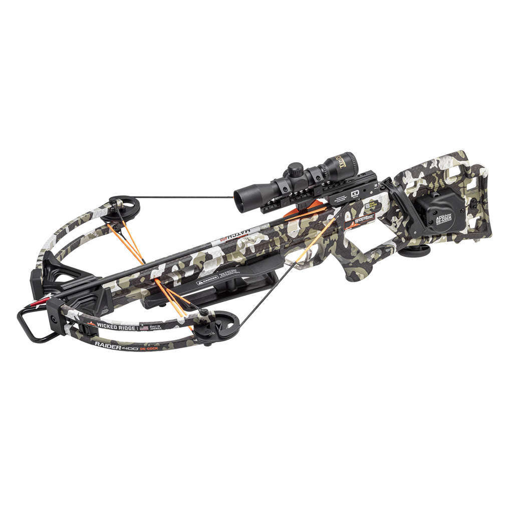 Wicked Ridge Raider 400 De-Cock Crossbow Package ACUdraw De-Cock Peak XT