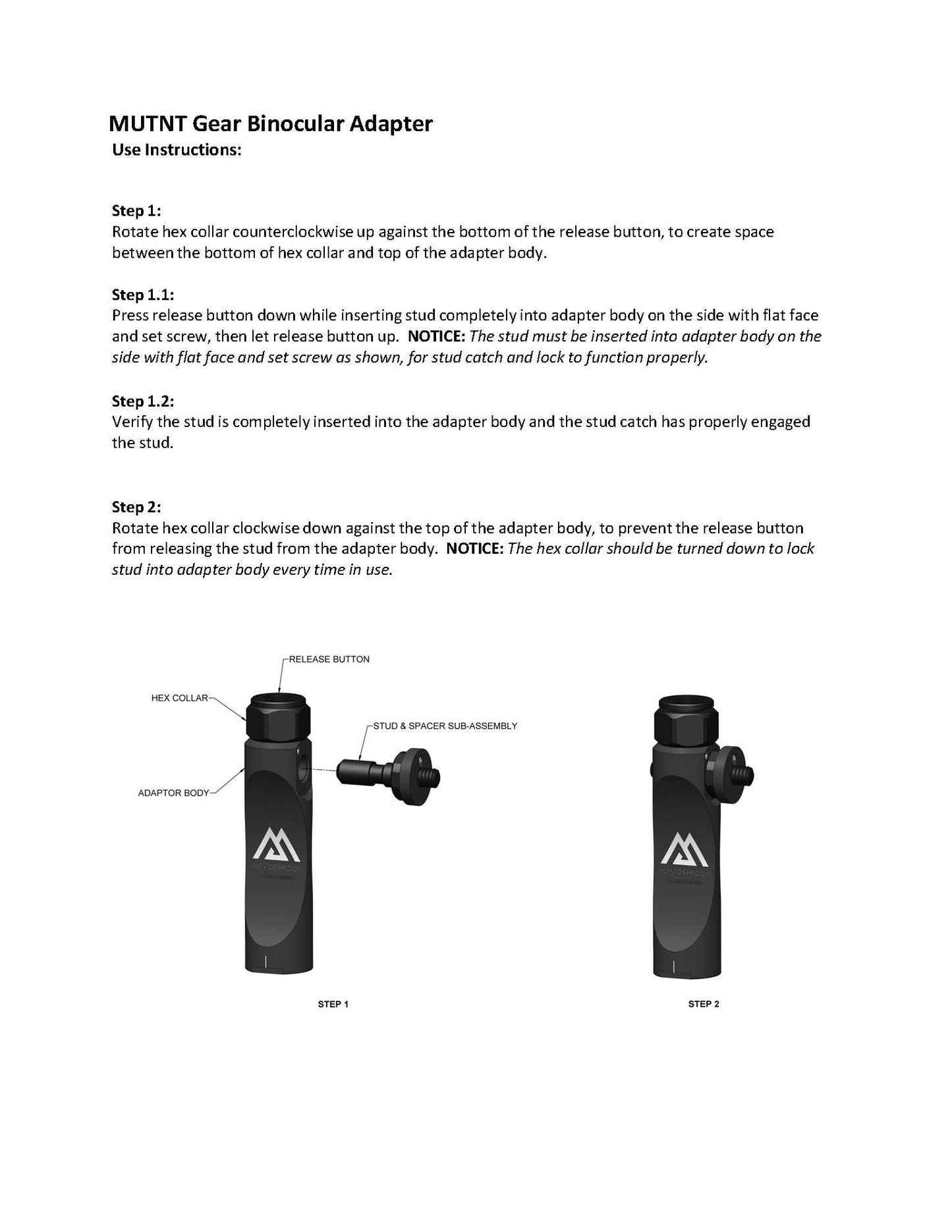 Universal Binocular Adapter Stud