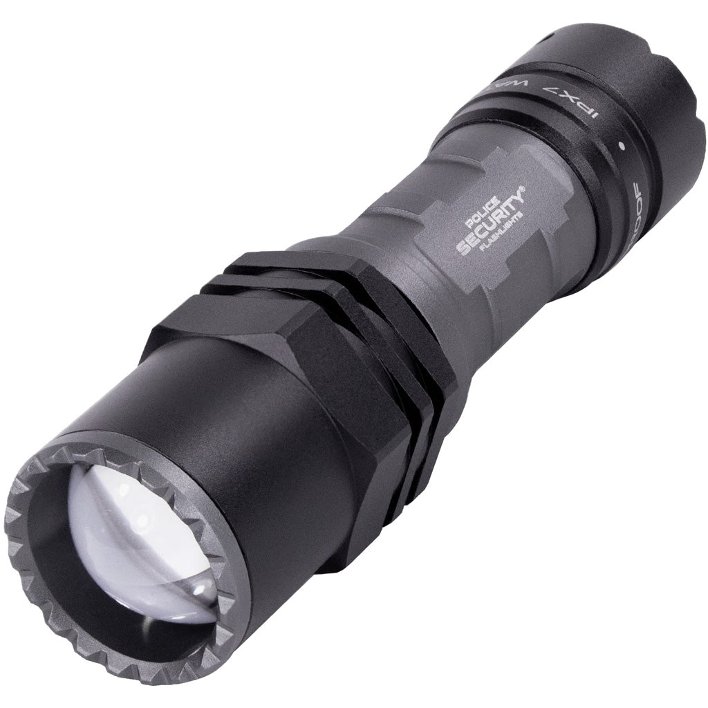 Police Security Long Throw Flashlight 400 Lumen 1/4 mile beam