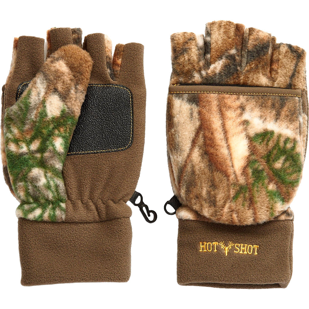 Hot Shot Bulls-eye Pop-top Mitten Medium Realtree Edge