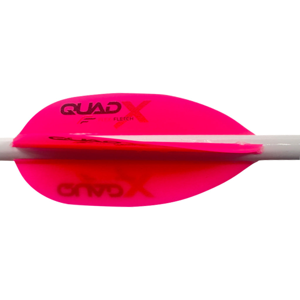 Flex Fletch Quad X Vanes Flo Red 50 pk.