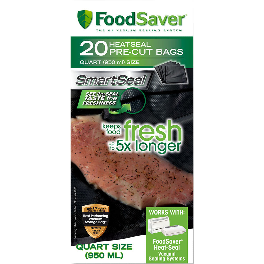 FoodSaver PreCut Bags 8 in. x 11 in. Quart 20 pk.