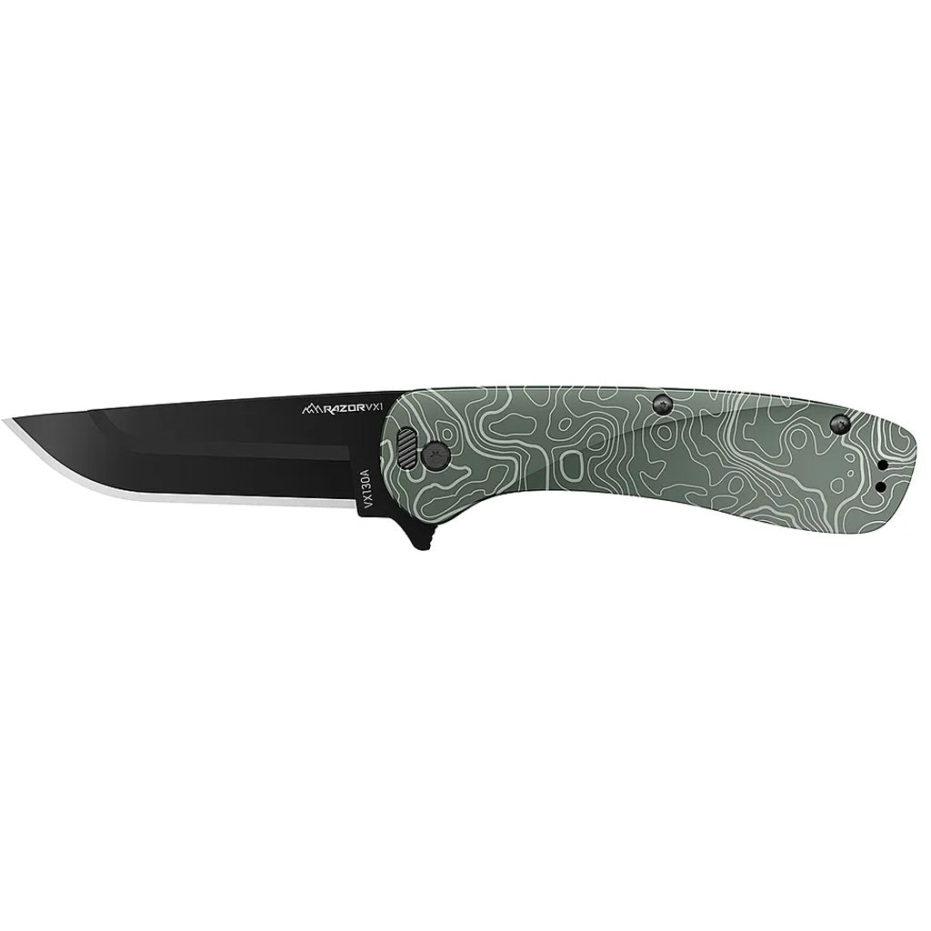 Outdoor Edge Razor Vx1 Green w/Topo, 3 Blades