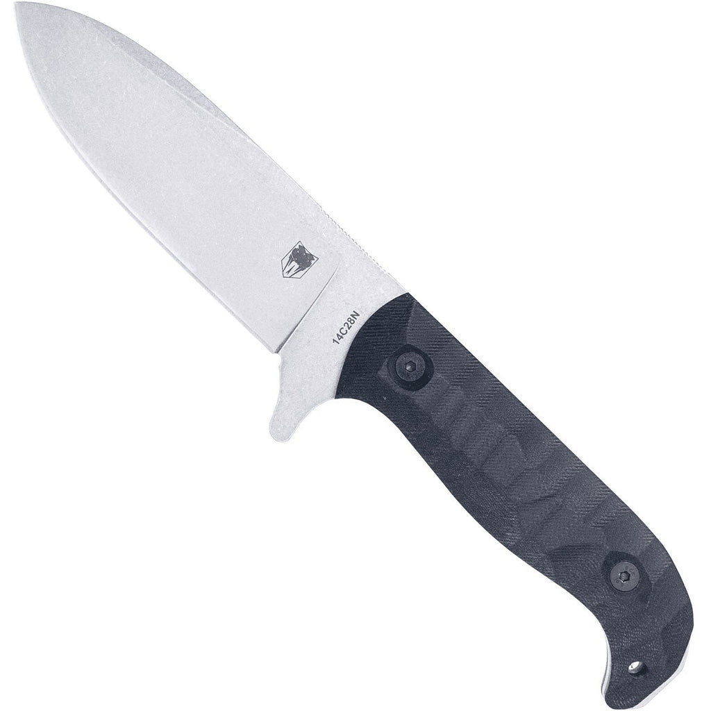 CobraTec PSK Knife Black Dark Stonewash Fixed Blade Black Satin Stonewash