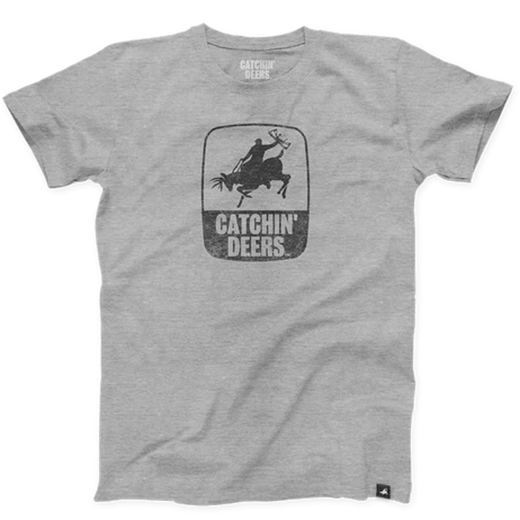 Catchin Deer Giddy-Up On Grey SS Tee Heather Grey Medium