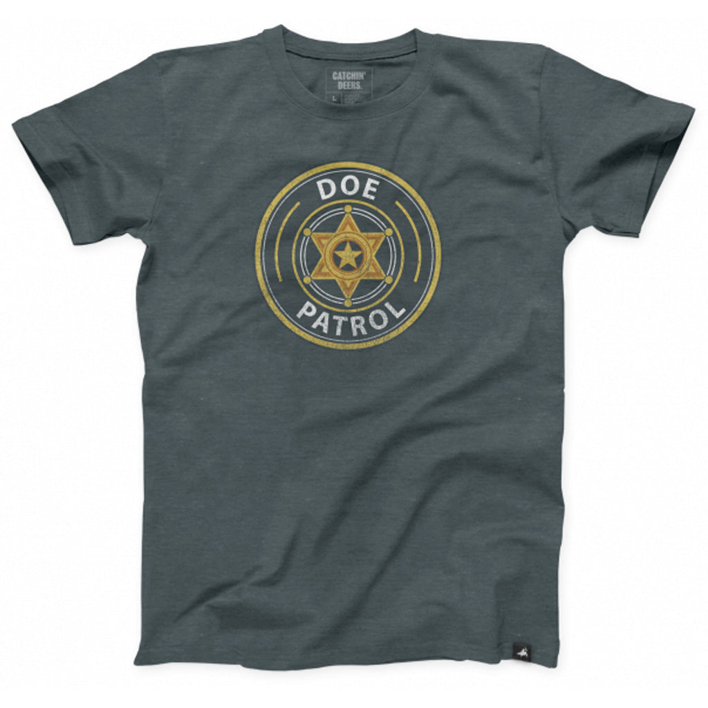 Catchin Deer Doe Patrol SS Tee Heather Slate Large
