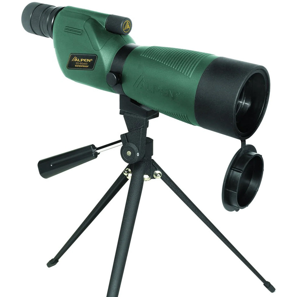 Alpen Kodiak Spotting Scope 20-60X60 Waterproof, Case, Tripod Green