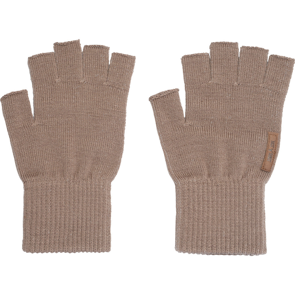 Hot Shot Lamb Chop Fingerless Gloves Brown