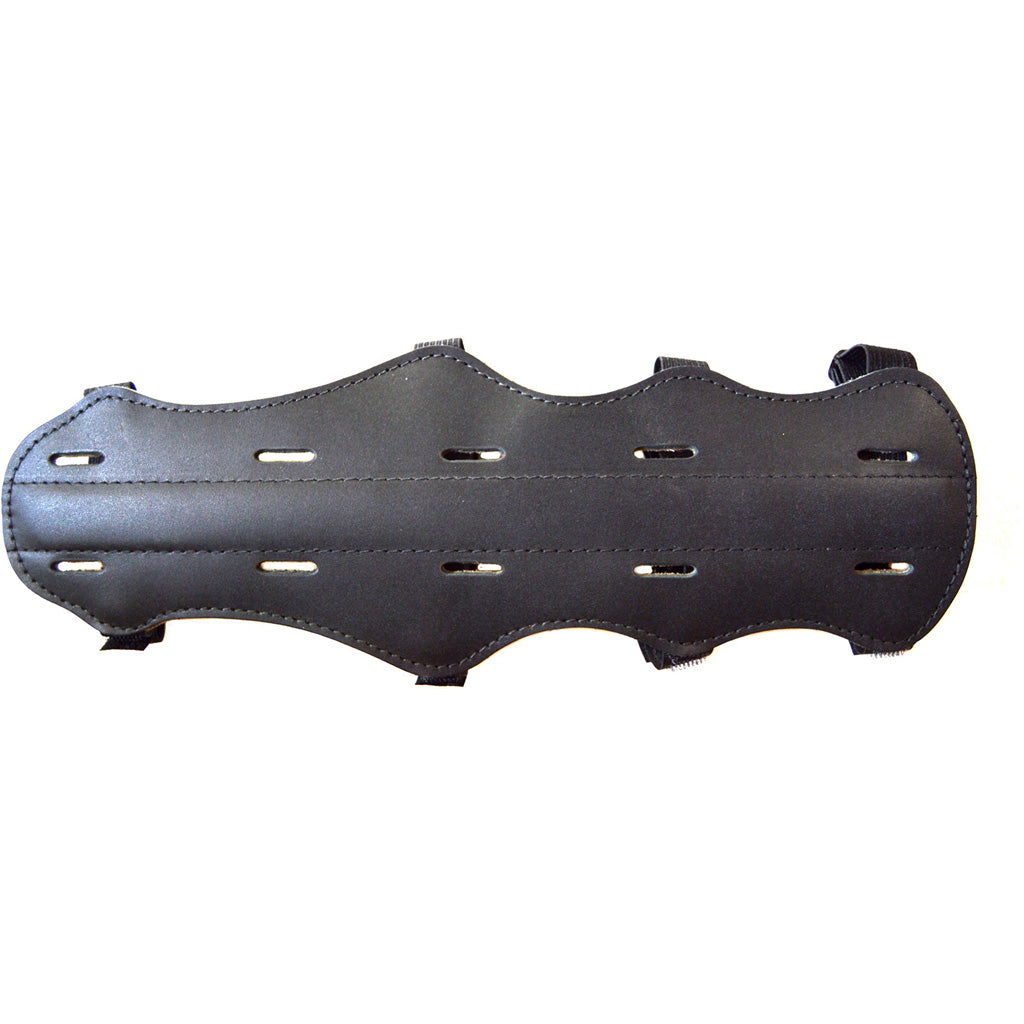 Bateman Top Grain 4 Strap Leather Armguard Black 12 In.