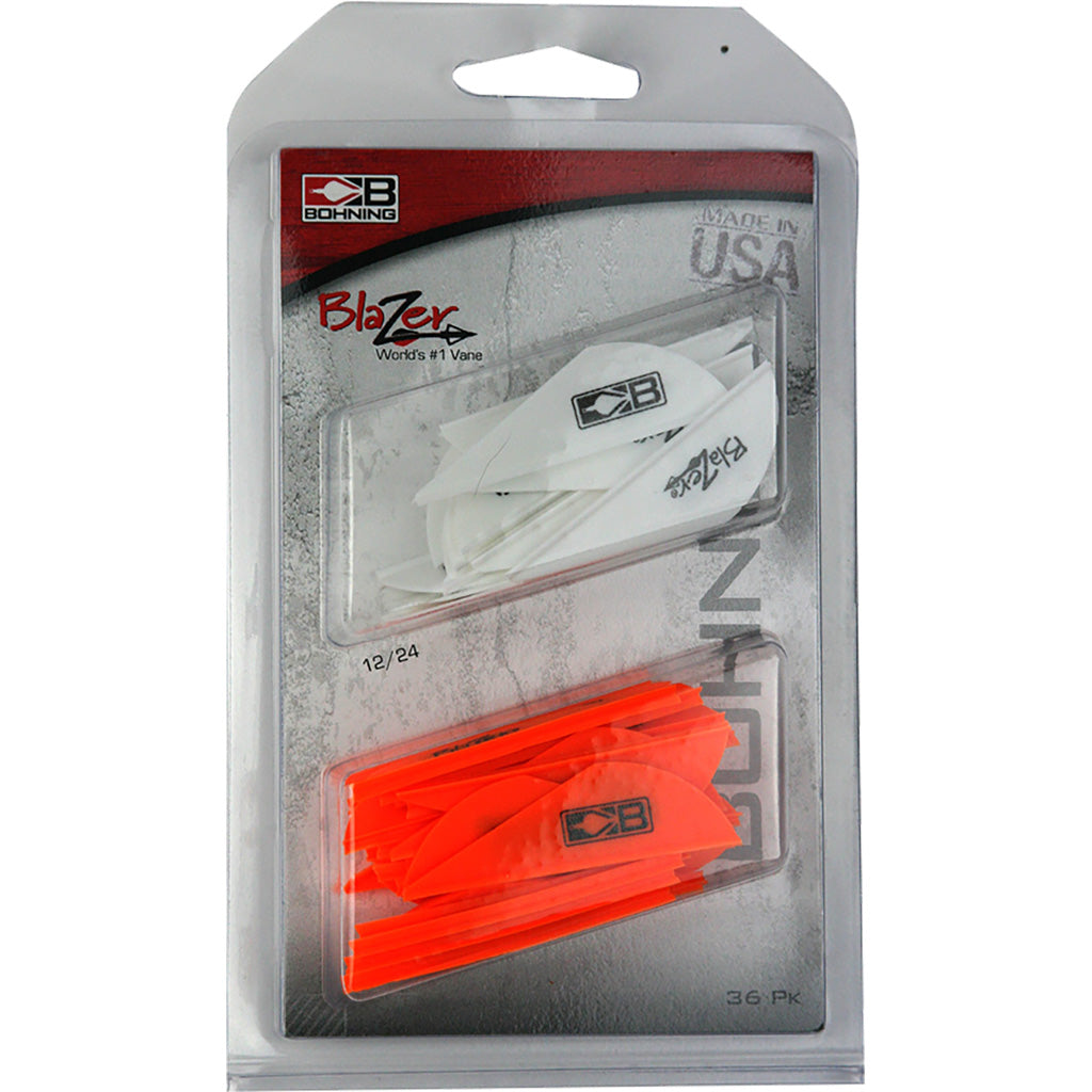 Bohning Blazer Vane Combo White-neon Orange 36 Pk.