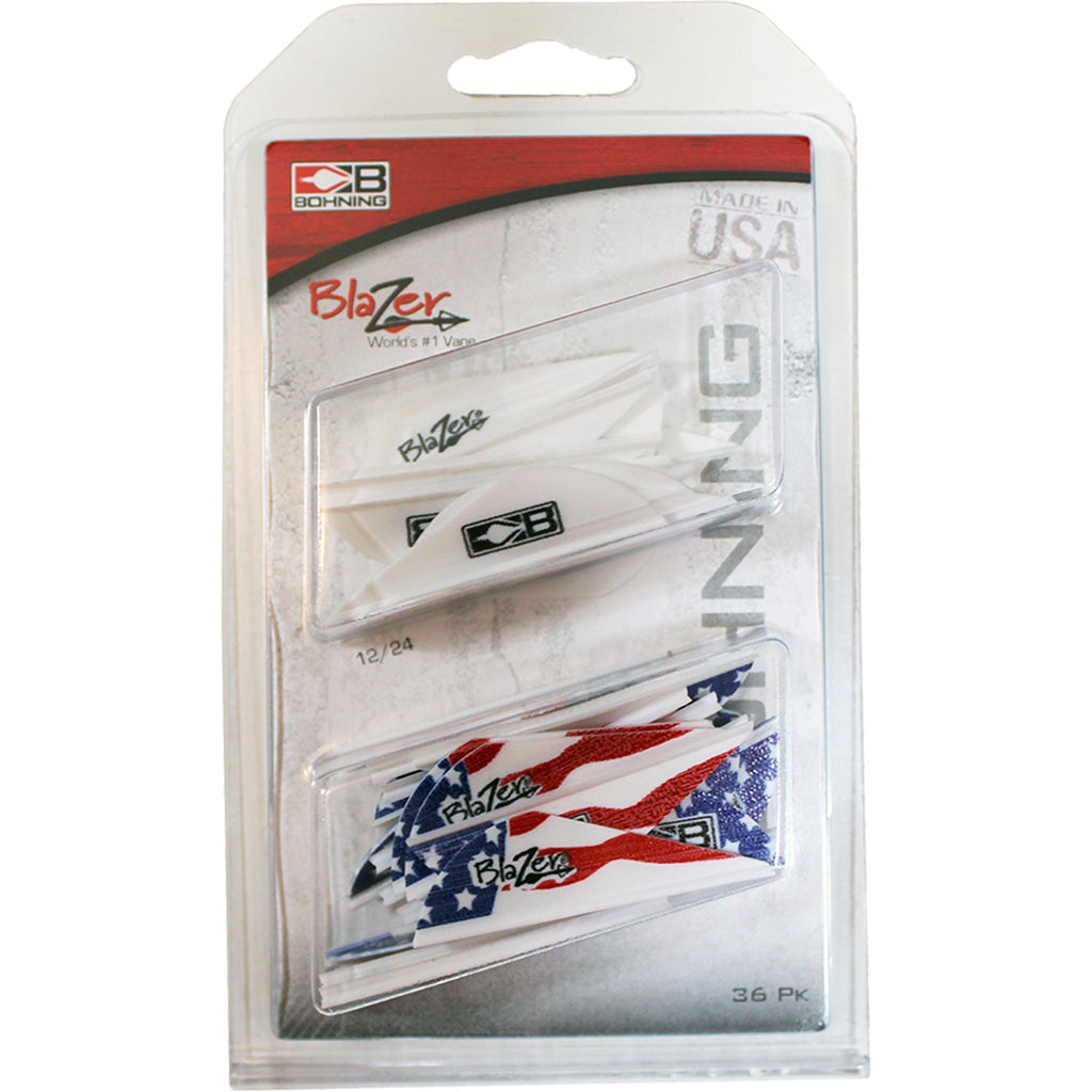 Bohning Blazer Vane Combo White-american Flag 36 Pk.