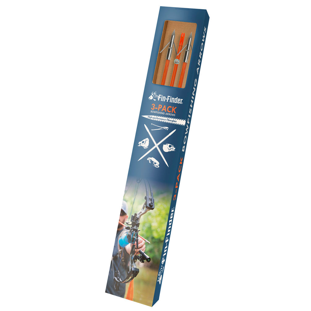 Fin Finder Raider Pro Bowfishing Arrow W/ Slide� Orange W/ Riptide Point 3pk.