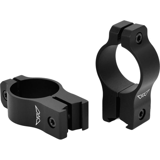 Warne Vapor Rimfire Rings Matt Black 1 in. High