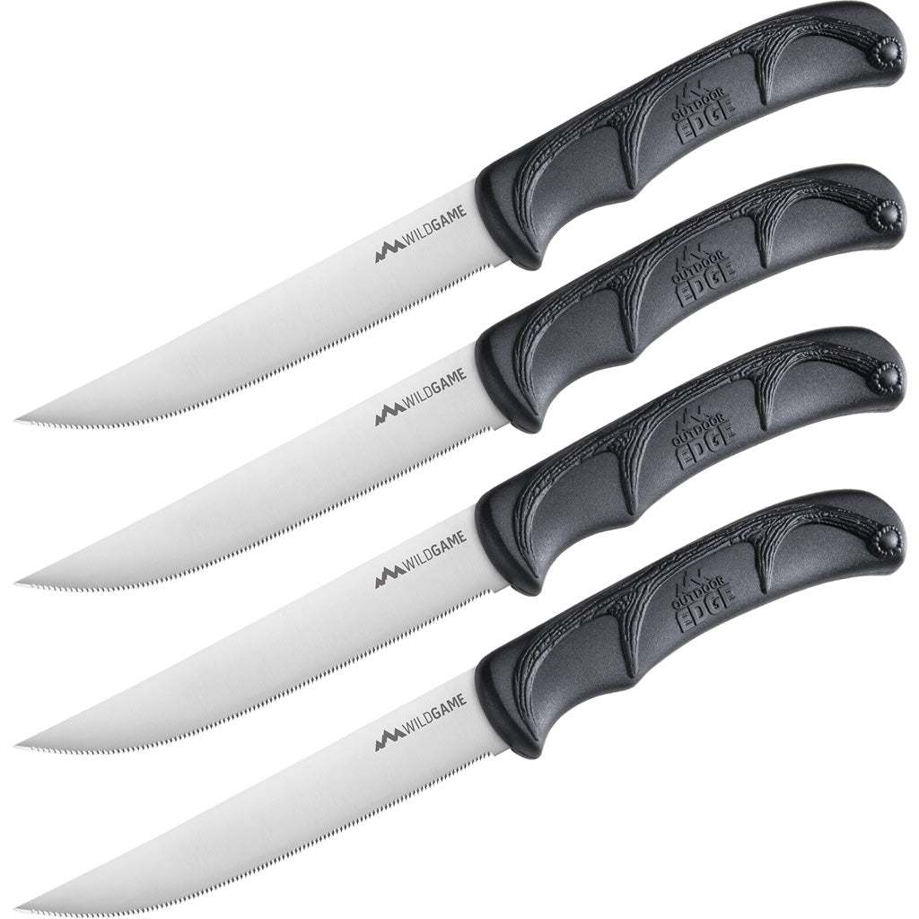 Outdoor Edge Wild Game Steak Knives Black 4 pk.