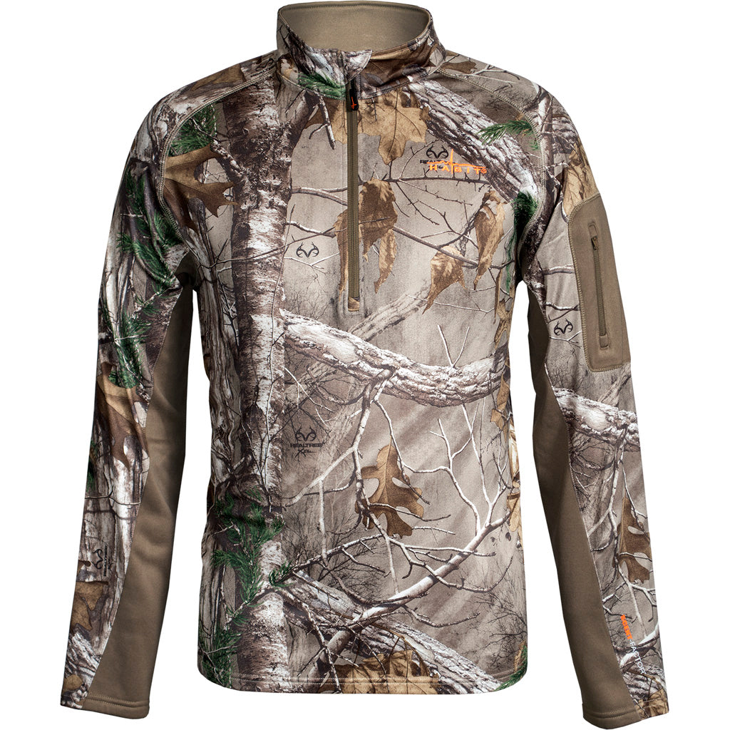 Habit Scent-Factor Pullover 1/4 Zip XLarge Realtree Xtra/Cub