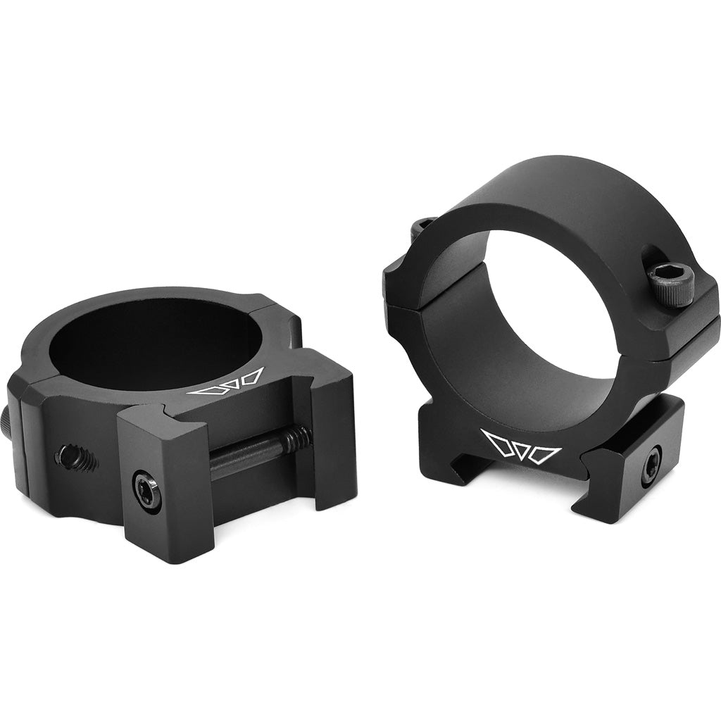 Warne Vapor Horizontal Aluminum Rings Matte Black 30mm Low