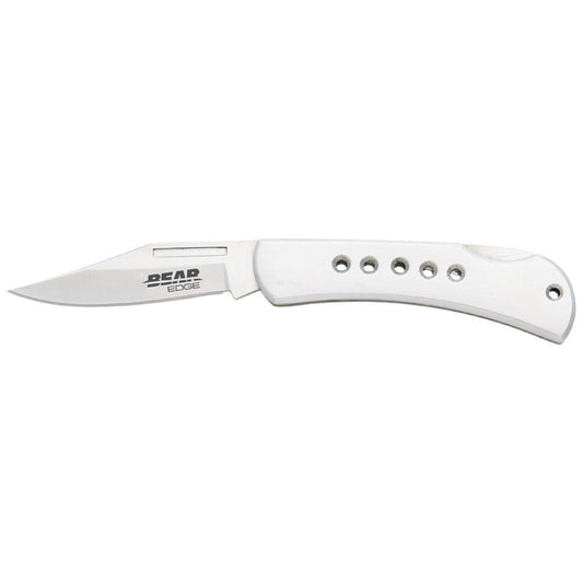Bear and Son Lockback Knife w/ Designer Holes Stainless Steel 2 3/4 in.