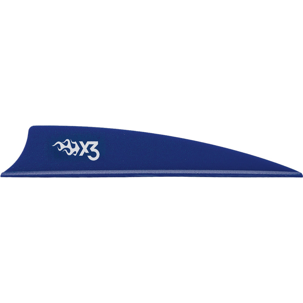 Bohning X3 Vanes Shield Cut 3 in. Blue 36 pk.