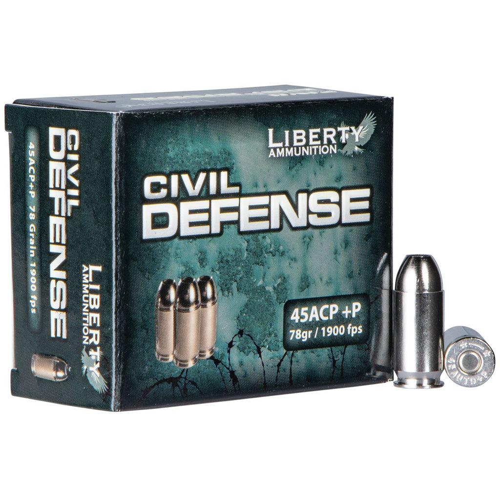 Liberty civil defense 45acp 20 r per box 10 boxes per case