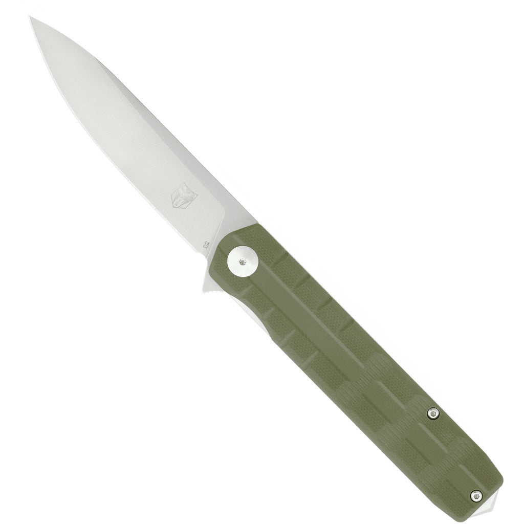 CobraTec Large Kuzio Drop Folder Knife Folding Blade OD Green