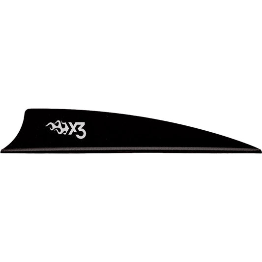 Bohning X3 Vanes Shield Cut 3 in. Black 36 pk.